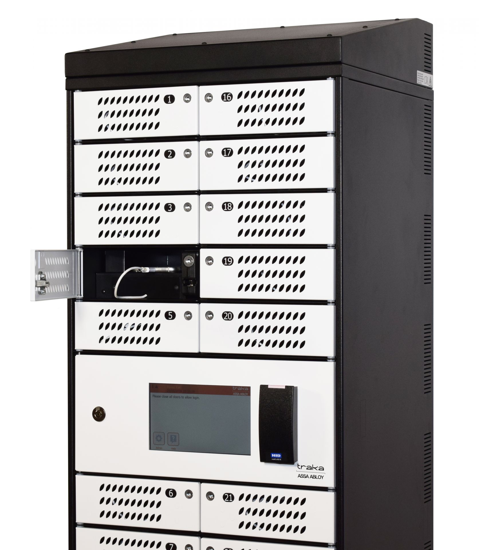 Casier électronique avec chargeur intégré, pour la gestion sécurisée des radios et téléphones - traka box_2