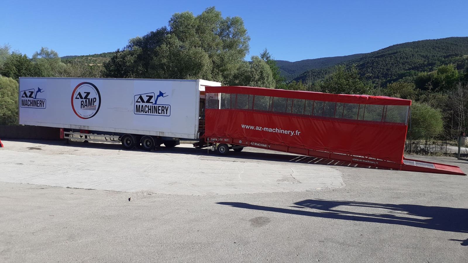 Rampe de quai mobile AZ RAMP EASY XL RL - Sol meuble ou non fini - Capacité 6T à 20T - Pente 10m - Largeur 210cm_2