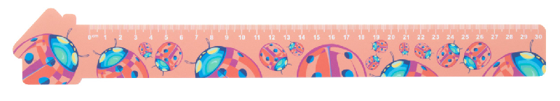 Règle flexible 30 cm personnalisable en plastique - Forme maison - Marquage UV LED inclus_2