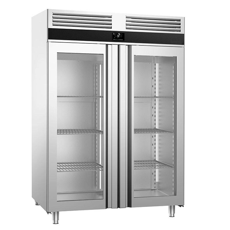 Armoire réfrigérée positive Inox vitrée - GN 2/1 - 1400 L_2