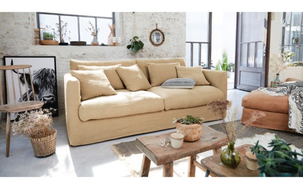 Canapé 3 places Nomad 190 cm - Home Spirit - Confortable avec coussins en plumes - Personnalisable_2