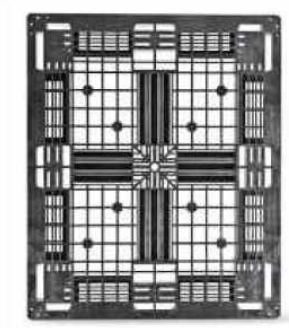 Palette plastique medium Planetpal mix 10A12 MR6RR - ref PA-ME-0118 - 1000x1200 mm, ajourée, rebords, 6 semelles_2