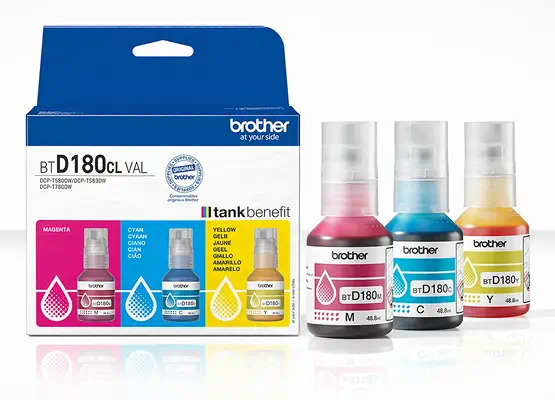 BTD180CLVAL Bouteilles d'encre couleur multipack | 3 couleurs_2