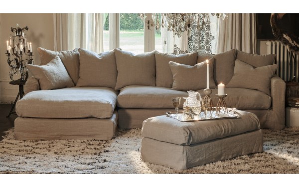 Canapé 3 places Biarritz 206 cm - Home Spirit - Confort haut de gamme en lin déhoussable_2