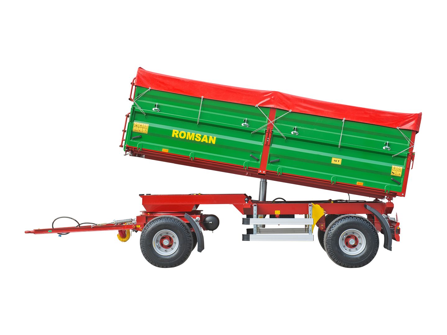 R 100 csga benne agricole à double essieu - romsan - capacité de 10000 kg_2