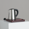 Plateau d'accueil WOODY en bambou acajou - 1L avec bouilloire économe en énergie - SKU: F-776-WT05B_2