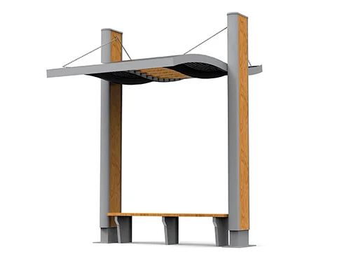 Abri Bus eco-composite URBATEC - Aluminium, Acier, Bois Tech et Polycarbonate_2