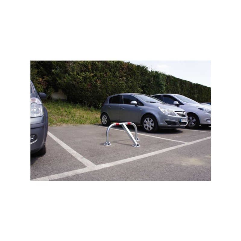 Barrière de parking premium - structure tubulaire Ø 55 mm - acier galvanisé 20/10ème - verrouillage automatique - 96 x 45,5 x 42,5 cm - 12 kg_2