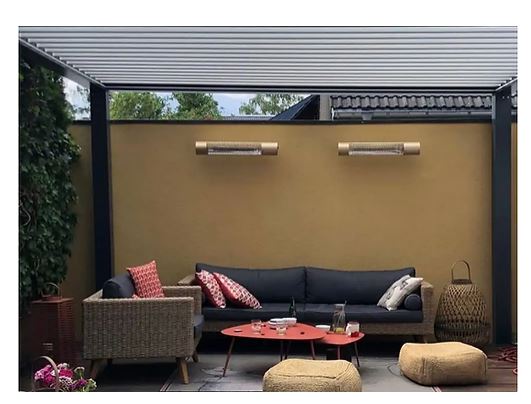 Radiant infrarouge California - 2 réglages de puissance, lampe chauffante au carbone, IP65_2