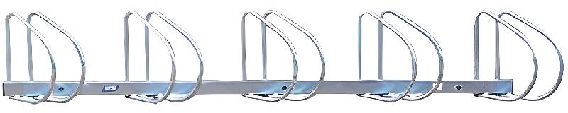 Range vélos mural - Zingué et anti-rouille - Tube Ø50 x 25 et Ø16 - 5 places - Garantie 2 ans_2