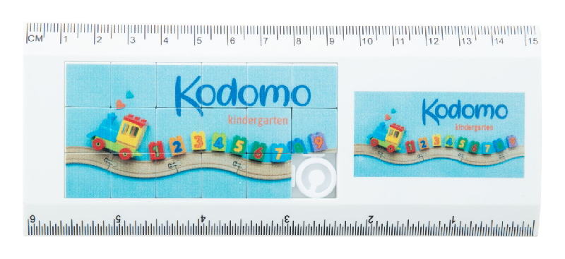 Règle puzzle en plastique 15 cm - couleur blanche - poids 34 g_2