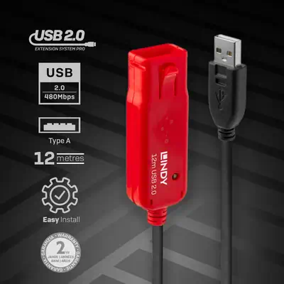 LINDY Rallonge active USB 2.0 Pro 12m_2