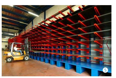 Rayonnage CANTILEVER avec extraction par manivelle_2