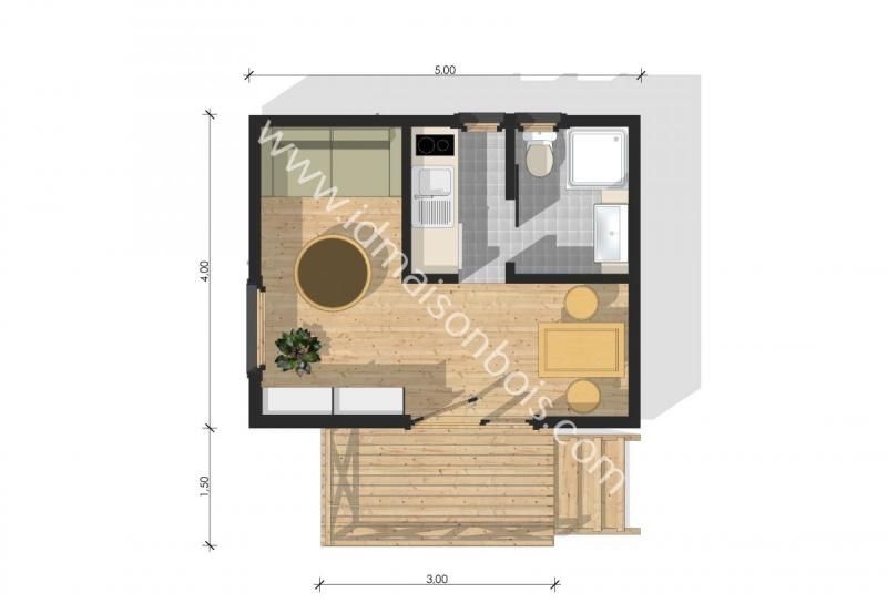 Toulouse - studio de jardin - ID Maison Bois - 20m² avec isolation et finitions modernes_2