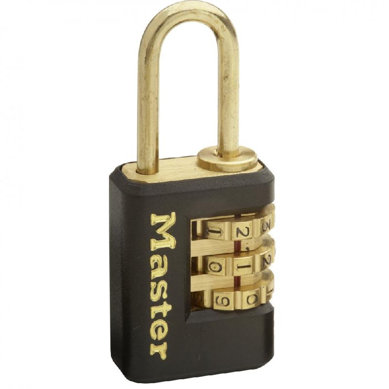 Lot de 2 cadenas à combinaison MASTER LOCK - acier 20 mm, combinaison 3 chiffres, pour fermetures éclair_2