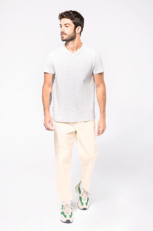 T-shirt col V manches courtes - Réf: K357 - Kariban - 100% coton - Coupe ajustée - 180 g/m²_2
