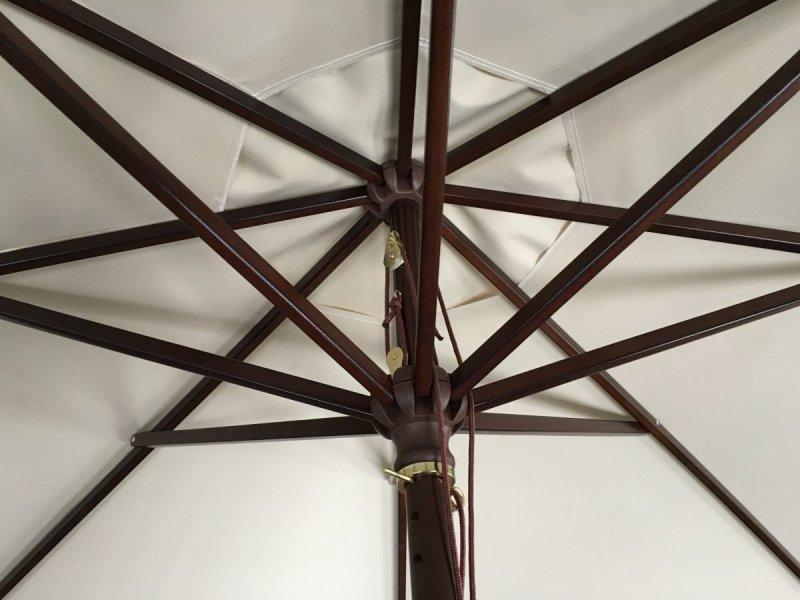 Parasol rond - Bois exotique - 3 m de diamètre_2