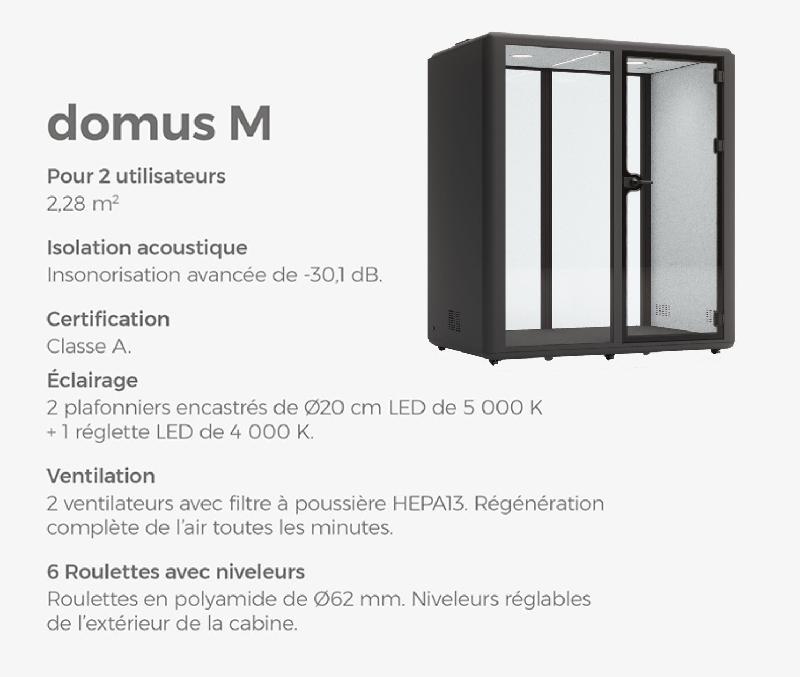 Cabine acoustique 2 personnes Domus M - Mobel Linea - Gris anthracite , Gris_2