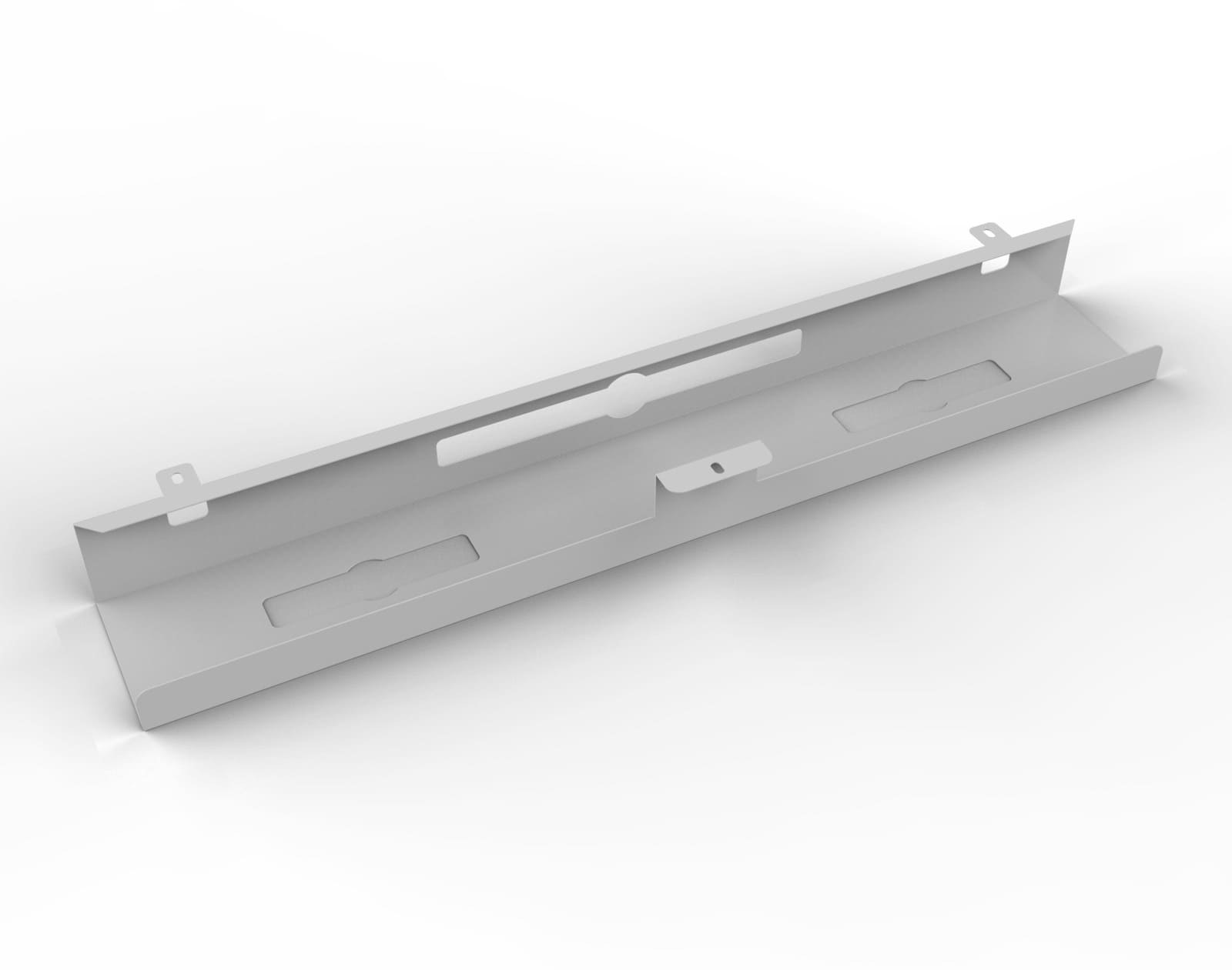 Passe-câble horizontal en acier inoxydable - Dimensions 80 x 12,5 x 7,5 cm - Jusqu'à 30 câbles - 3 points de fixation_2