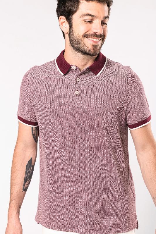 Polo bicolore homme - Kariban - Réf: K266 - 100% coton peigné - Look tendance et décontracté_2