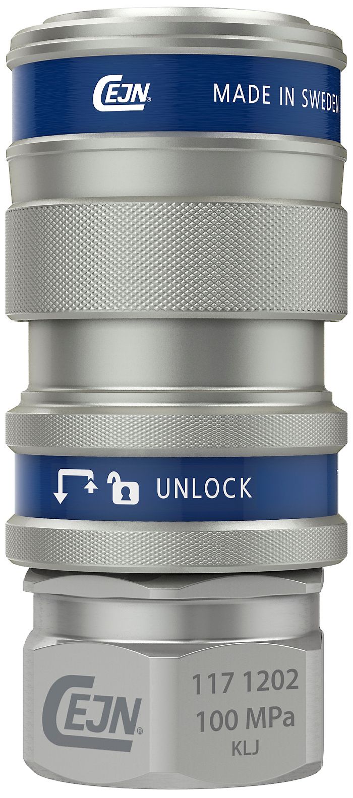 Coupleur Série 117 - CEJN - 100 MPa - Acier traité zingué chromé avec verrou de sécurité_2