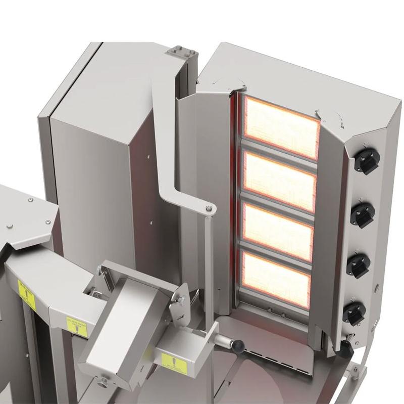 Grill Döner kebab gaz automatique 4 brûleurs max 95 kg_2