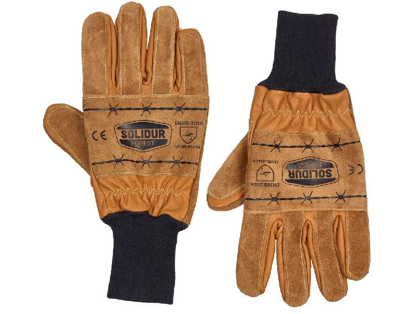 Gants de protection Solidur - cuir fleur de bovin - débardage et débroussaillage - Réf. 961403_2