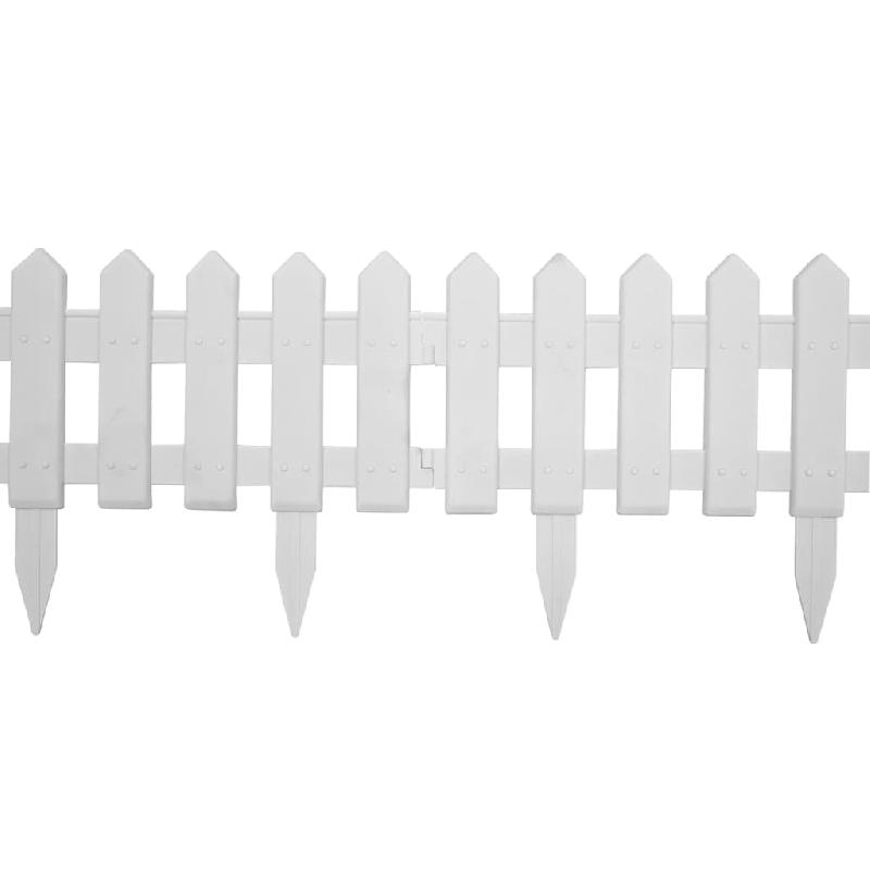 Vidaxl bordures de pelouse 25 pcs blanc 10 m pp 48616_2