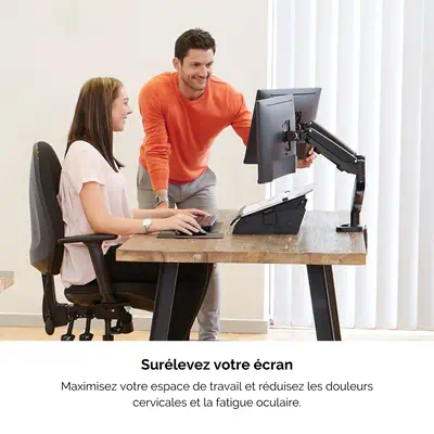 Fellowes Eppa Bras porte-écrans double - Noir_2