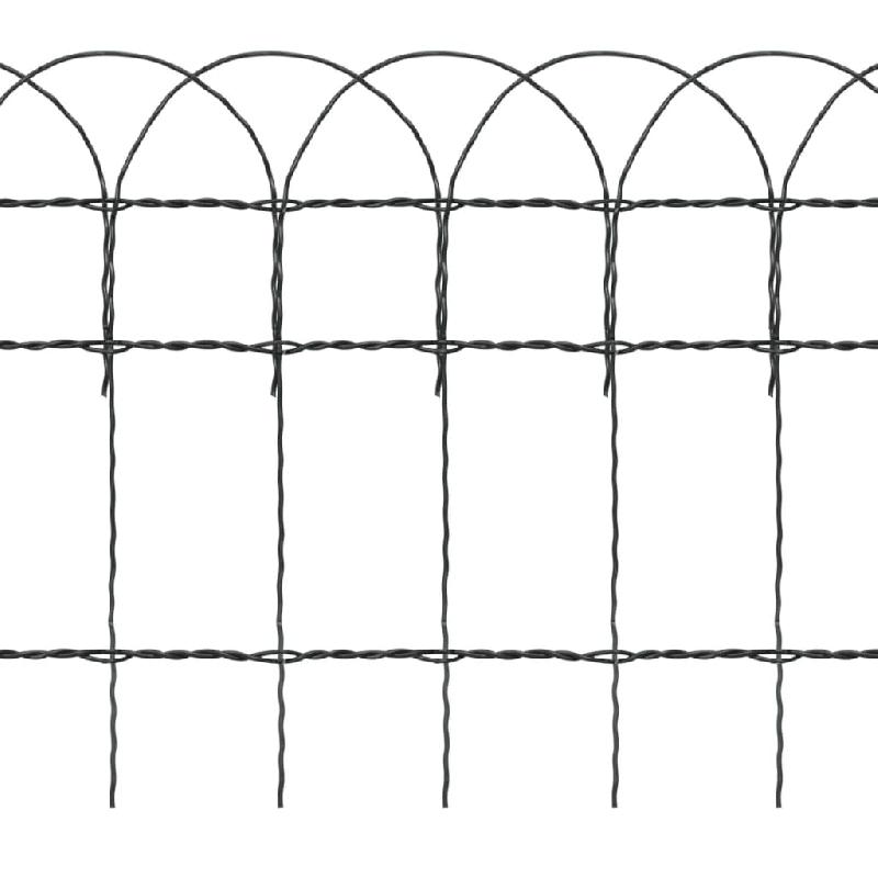 Vidaxl bordure de pelouse fer enduit de poudre 10x0,4 m 141071_2