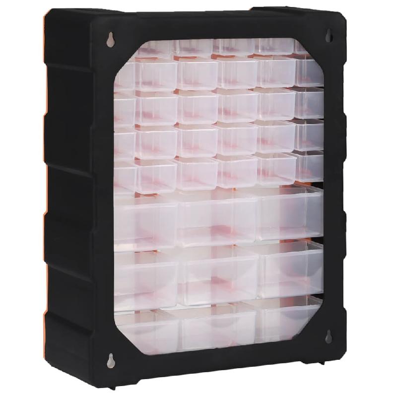 Vidaxl organisateur multi-tiroirs avec 39 tiroirs 38x16x47 cm 147585_2