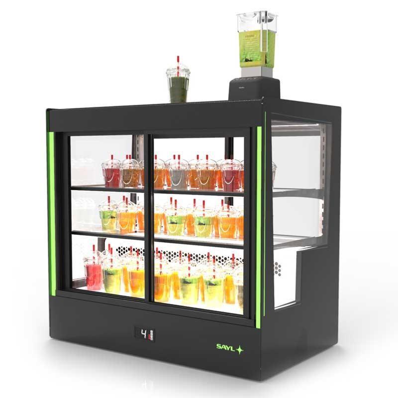 Vitrine réfrigérée 3 niveaux SAYL Compak - accès avant et arrière | Déstockage Neuf_2