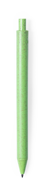 Stylo à bille écologique - plastique paille de blé - encre bleue - couleur verte_2