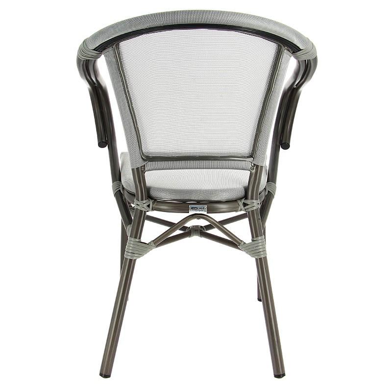 Fauteuil exterieur restaurant Biarritz - GRIS_2