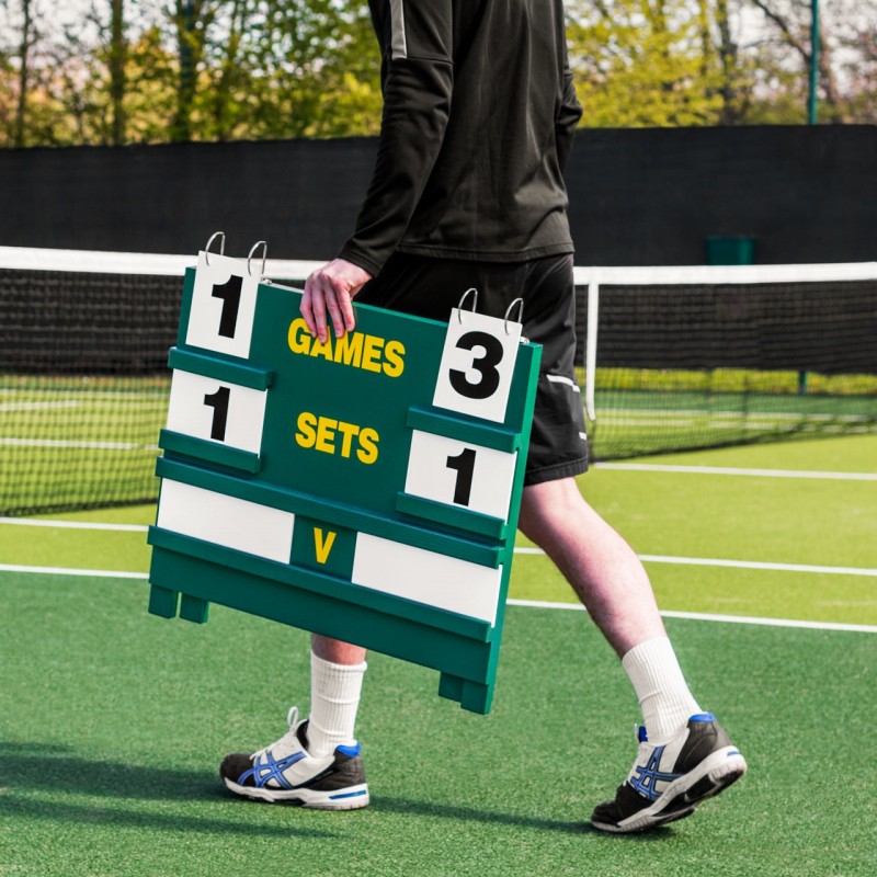 Tableau d'affichage de tennis en bois autoportant - tn33580 - pliable et durable, 64cm x 52cm_2