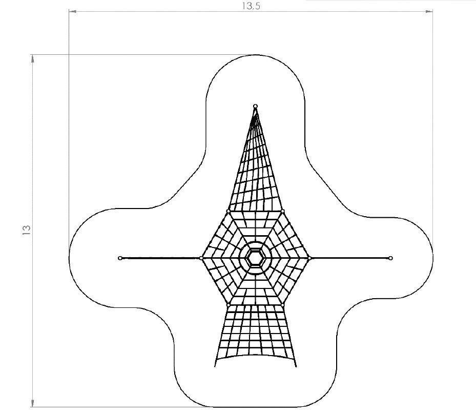 Combiné de murs de cordes en acier inoxydable pour aire de jeux - Référence BT16523 - Conforme EN1176_2