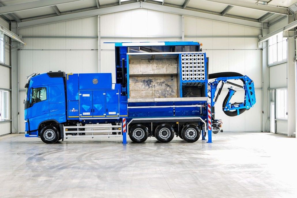 Dinotriple avec flexible d'aspiration de diamètre 250mm