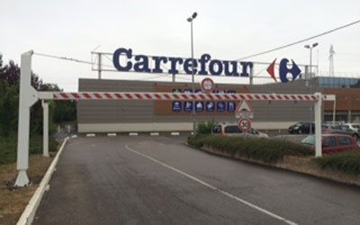 Poutre pivotante manuelle - Portique limiteur de hauteur en acier robuste 200x200 mm - Hauteur 2,20 m_2