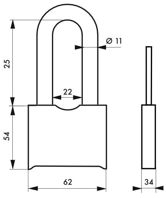 Cadenas SRH 60 mm à combinaison modifiable - Federal Lock SR - Anse renforcée en acier au molybdène, haute résistance_2
