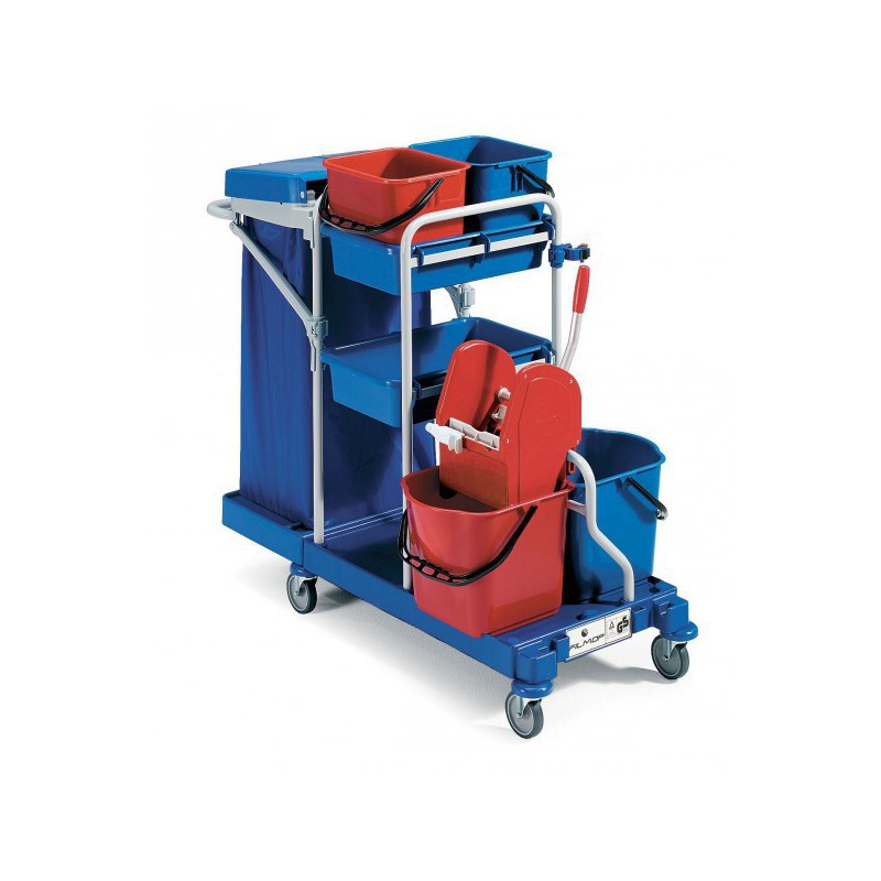 Chariot de menage morgan 225 2x12l+2x15l roue standard sans presse (0702010mp)_2
