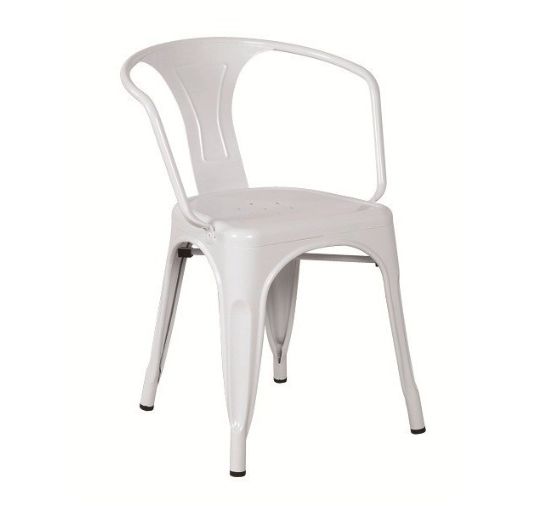 Fauteuil de style vintage - Chaise de restaurant en acier - Utilisation intérieure/extérieure_2