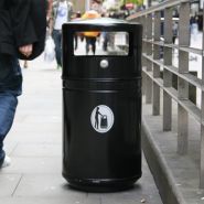 Poubelle publique métal Guppy - Glasdon - 85 litres - résistant au feu_2