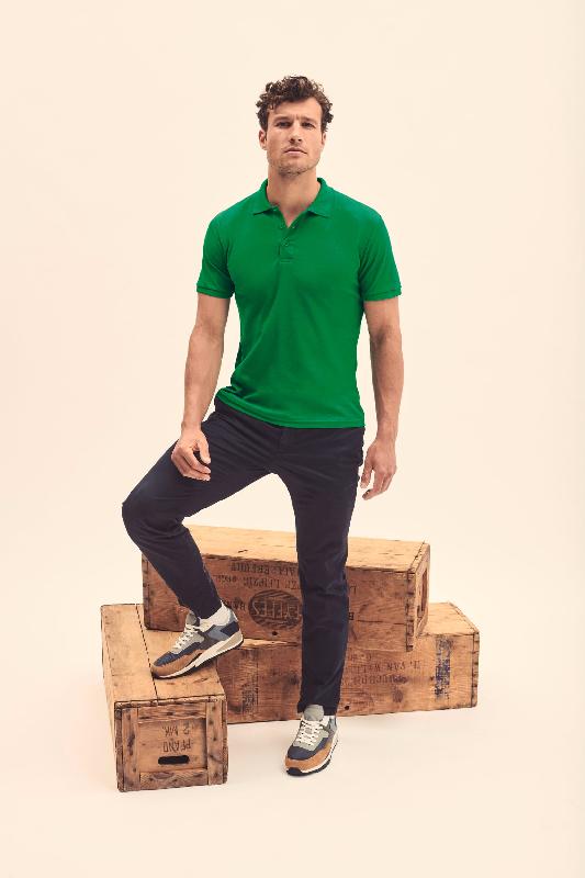 Polo Premium (63-218-0) - Réf: SC63218 - 100% coton piqué, Fruit of the Loom, taille 3XL, couleur White_2