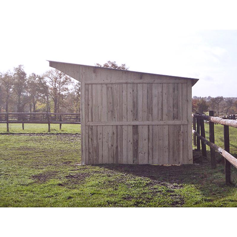 Abri de stockage en bois traité autoclave classe IV - Toiture bac acier galvanisé - Ossature robuste et ancrage avec platine_2