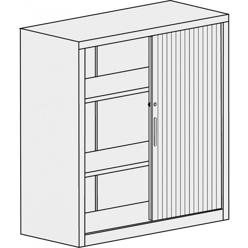 Armoire à portes à rideaux hautes - Tablettes réglables - Dimensions et options variées_2