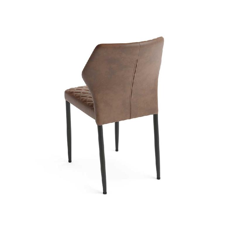 Chaise empilable Louis en simili cuir cognac ignifuge_2