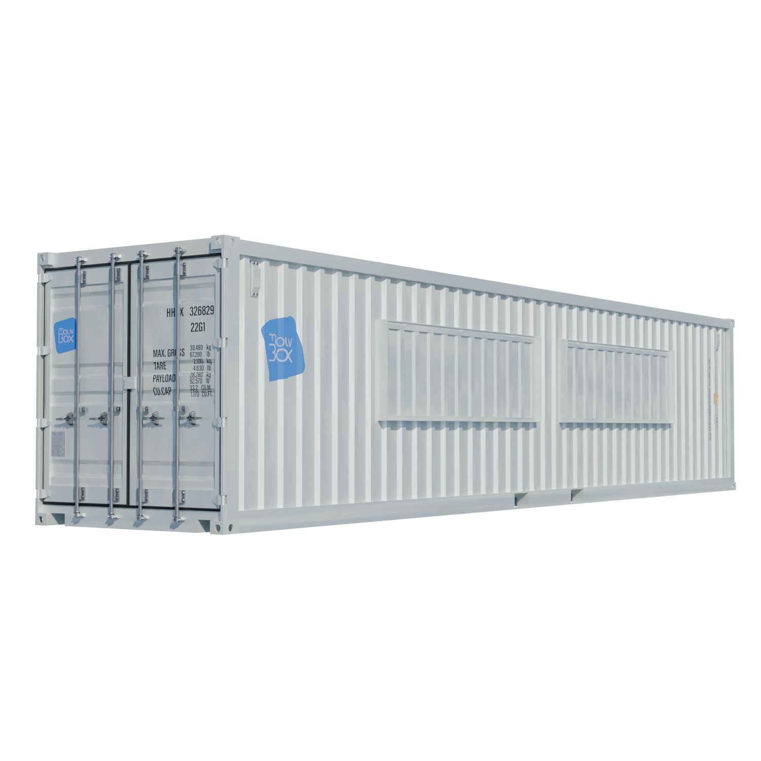 Container aménagé Snack-Box 40 pieds - vantail relevable en acier Corten, idéal pour points de vente et événements_3