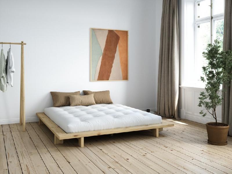 Lit futon Japan Bed en pin naturel - Couchage 140 x 200 cm - Esthétique japonaise apaisante_2