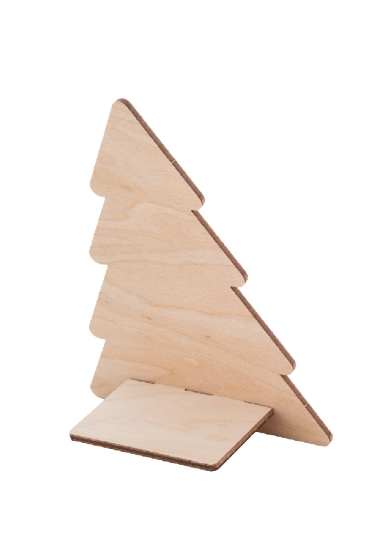 Support téléphone en forme de sapin de Noël - contreplaqué de bouleau - couleur rouge_2