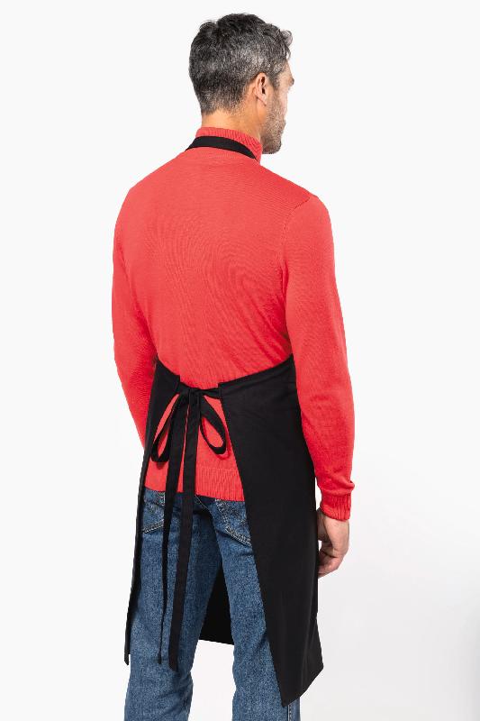 Tablier de Noël adulte - Origine France Garantie - Kariban - Réf : K8008 - 100% coton avec poche motifs étoiles_2